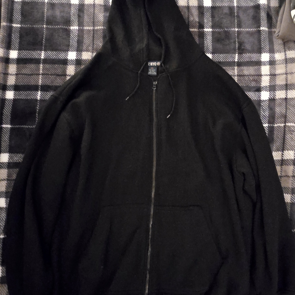 Black Thermal Lined Hoodie